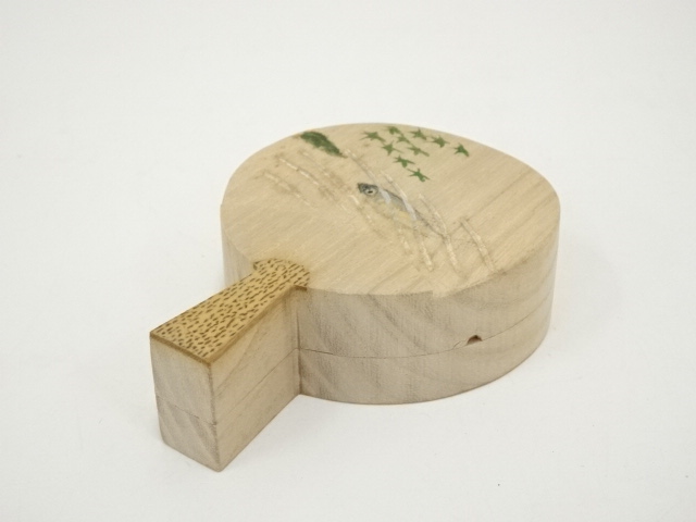 秋平造　線筋欅香合　共箱　茶道具　香合　欅　骨董 秋平造 線筋欅香合 共箱 茶道具 香合 欅 骨董 香合（こうごう） 欅